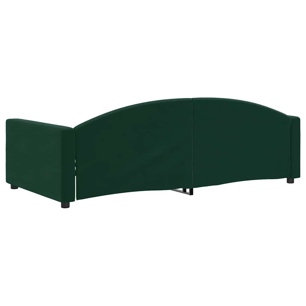 daybed 100x200 cm velour mørkegrøn