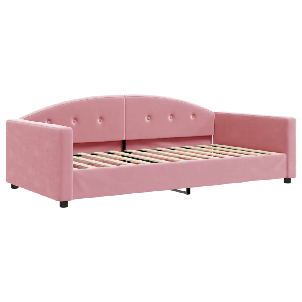 daybed 100x200 cm velour pink