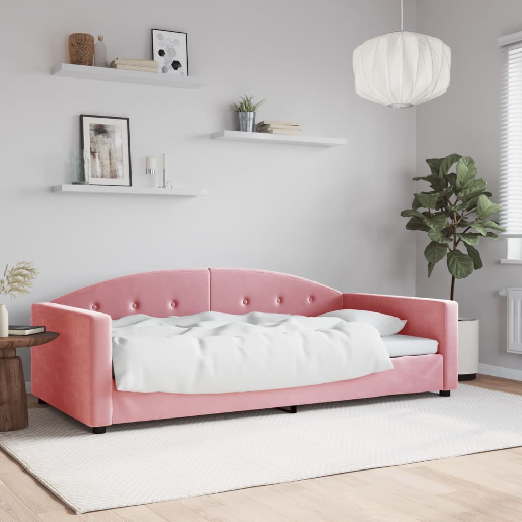 daybed 100x200 cm velour pink