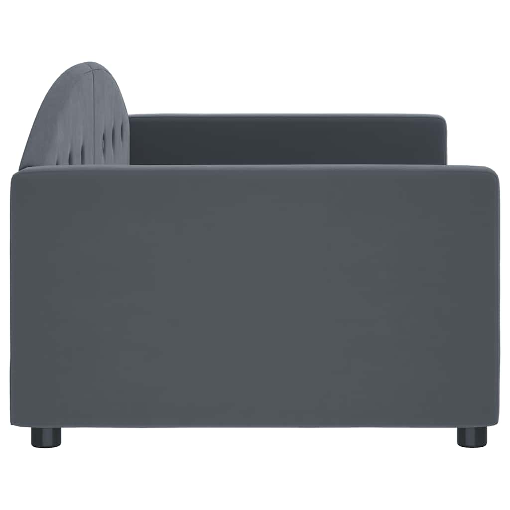 daybed 90x190 cm velour mørkegrå