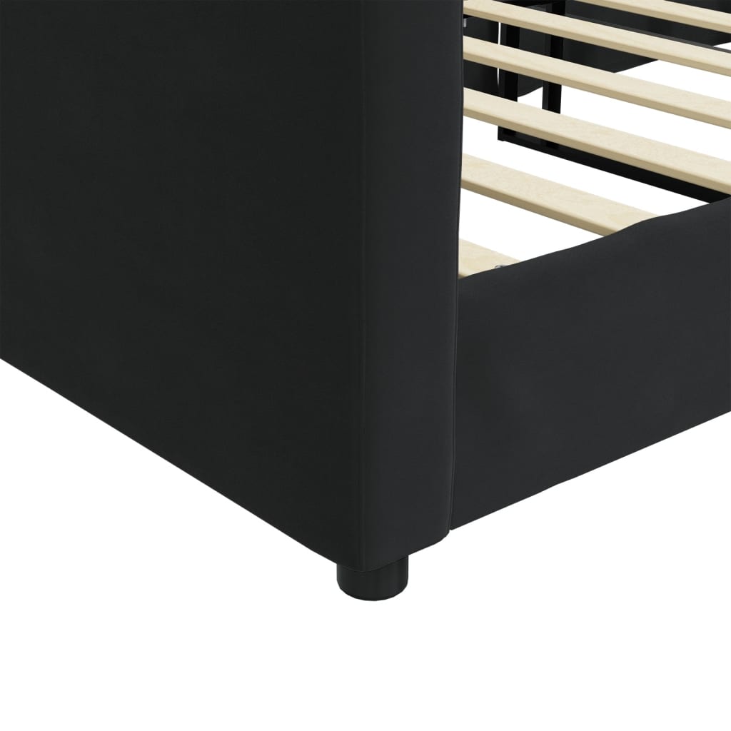 daybed 90x190 cm velour sort