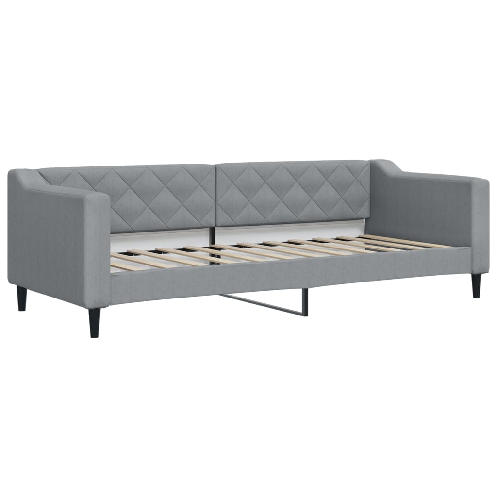 daybed 80x200 cm stof lysegrå