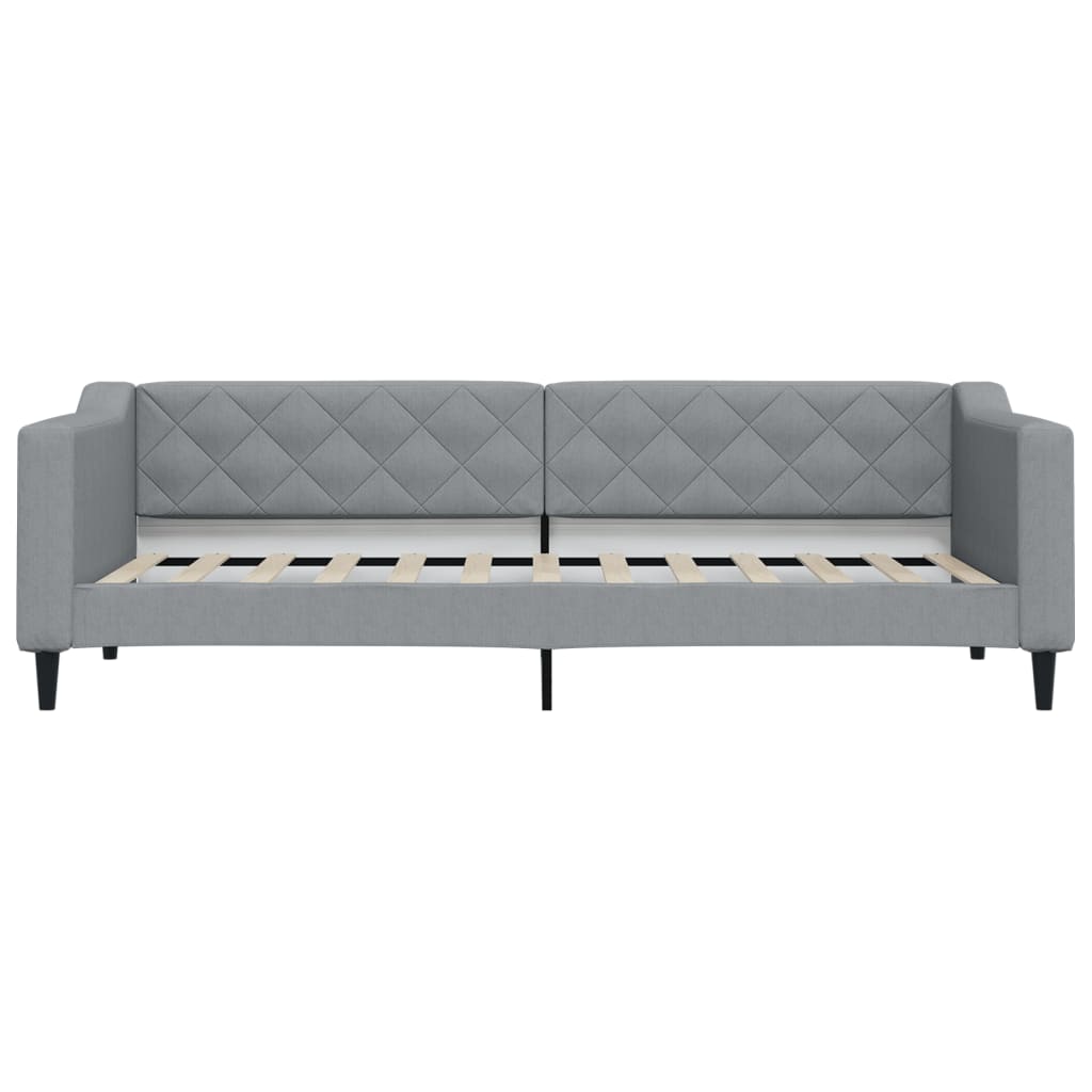 daybed 80x200 cm stof lysegrå