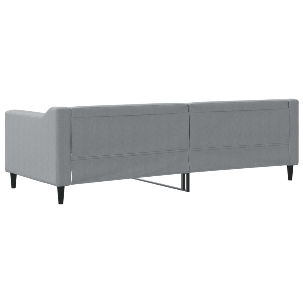 daybed 80x200 cm stof lysegrå