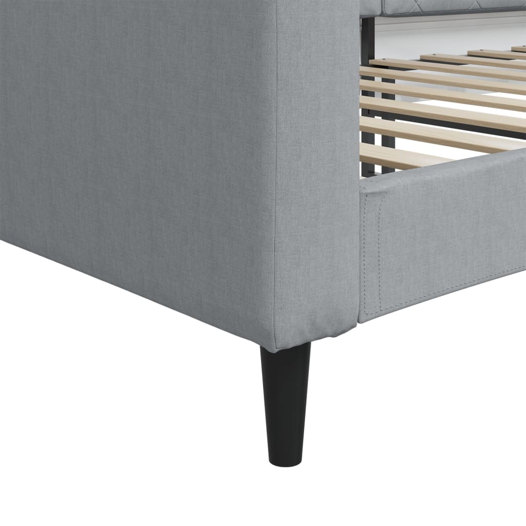 daybed 80x200 cm stof lysegrå