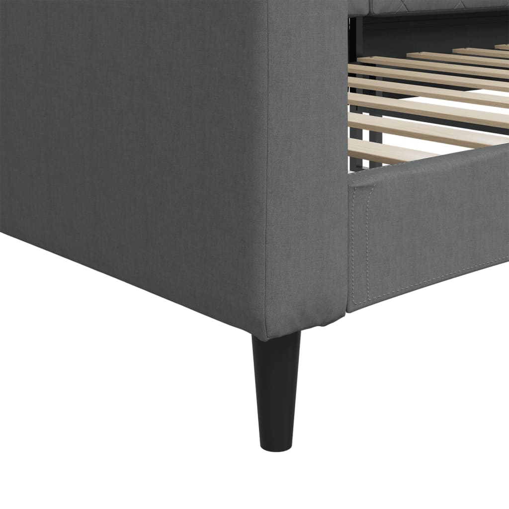 daybed 80x200 cm stof mørkegrå