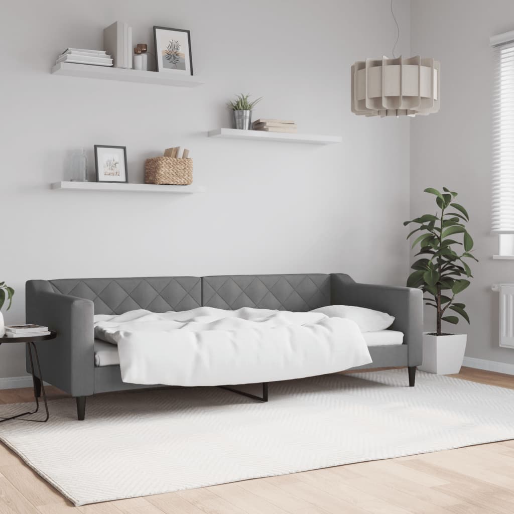 daybed 80x200 cm stof mørkegrå