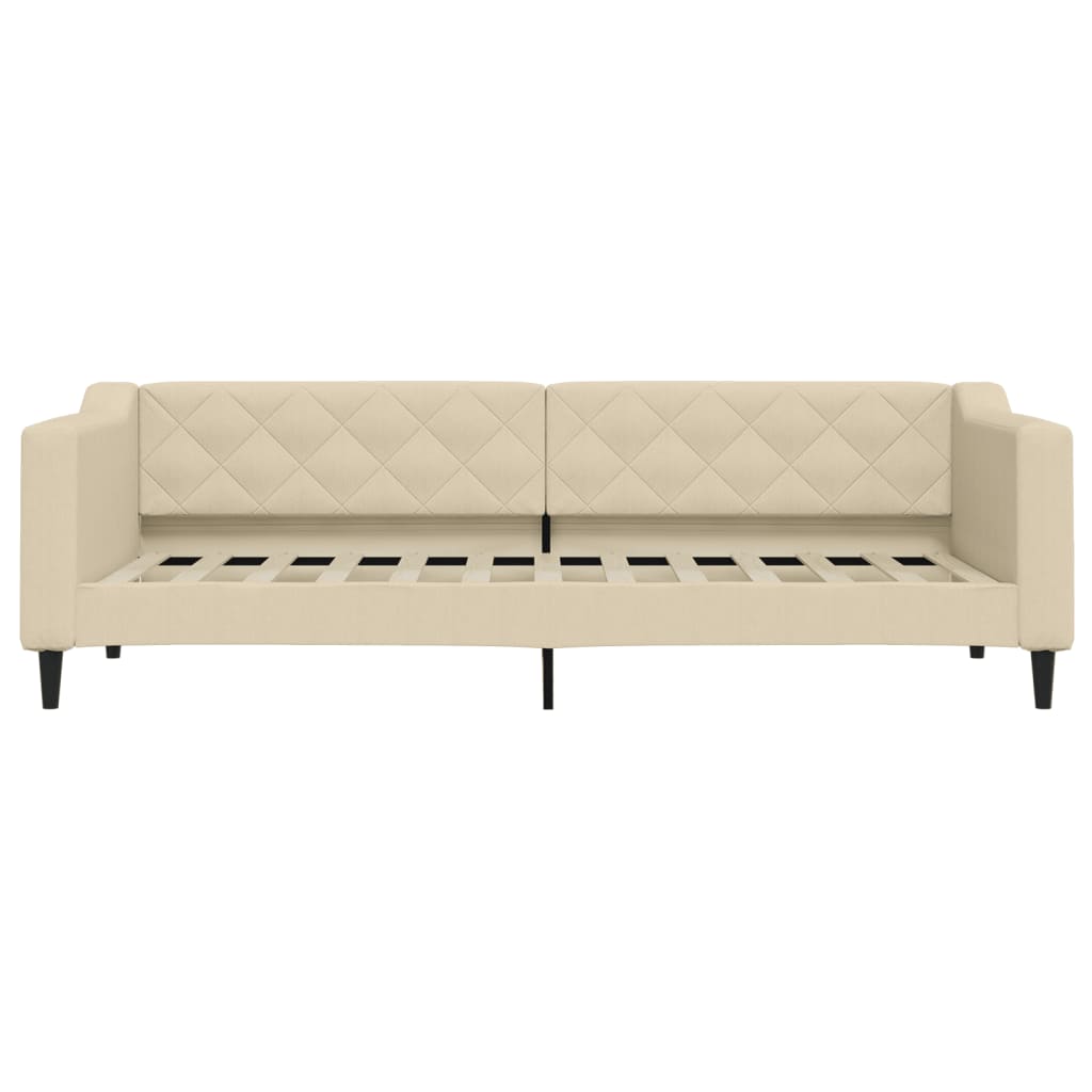 daybed 80x200 cm stof cremefarvet