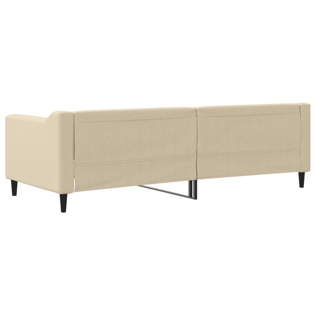 daybed 80x200 cm stof cremefarvet