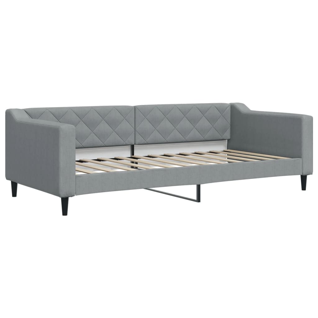 daybed 90x200 cm stof lysegrå