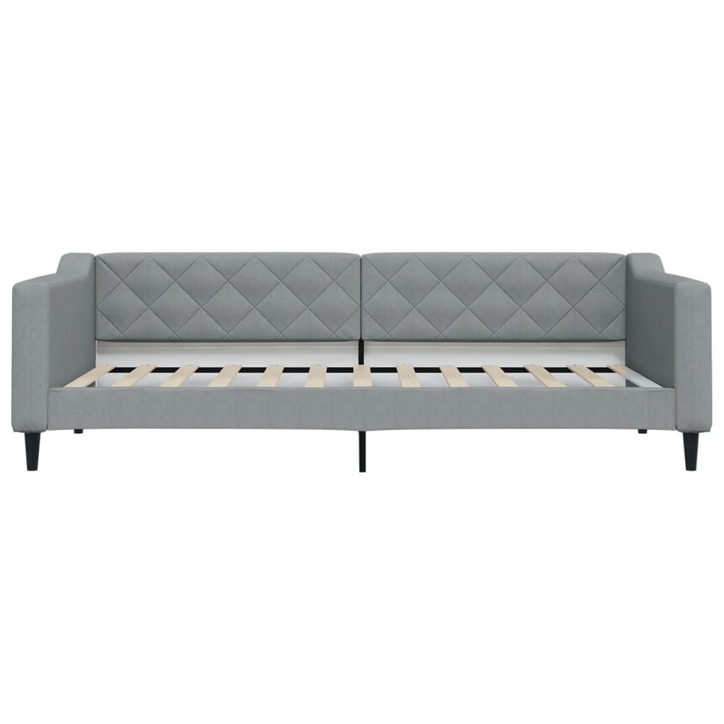 daybed 90x200 cm stof lysegrå