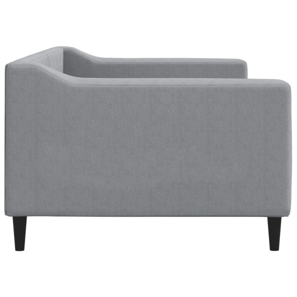 daybed 90x200 cm stof lysegrå