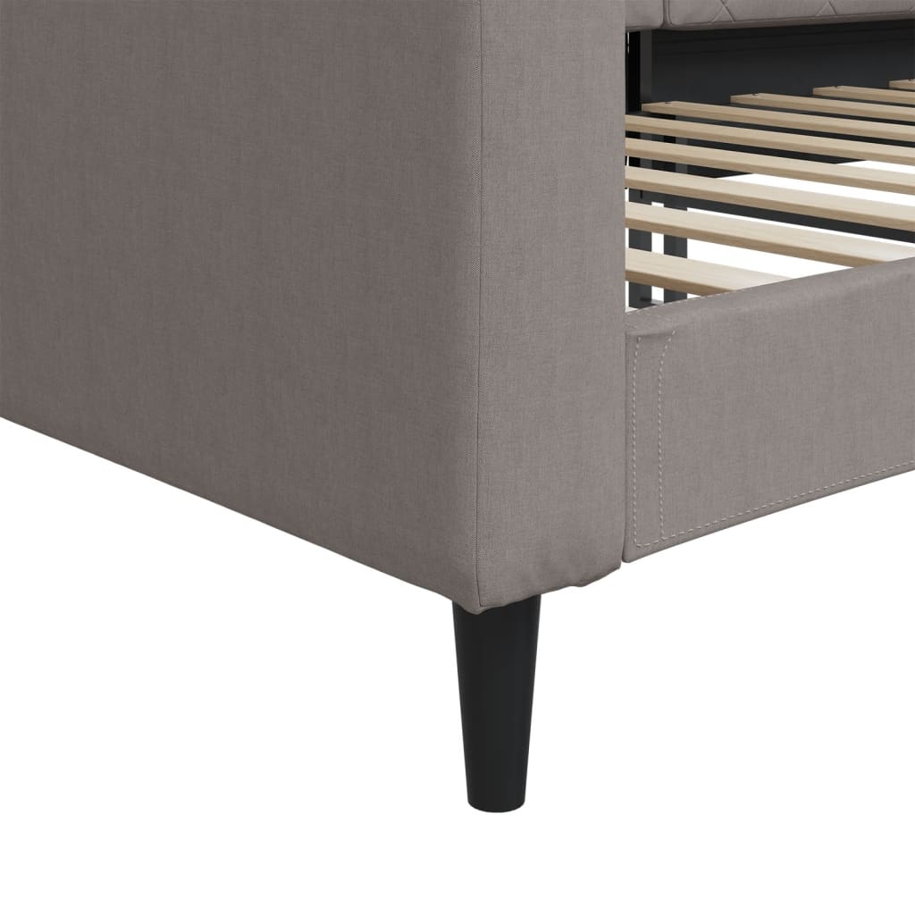 daybed 90x200 cm stof gråbrun