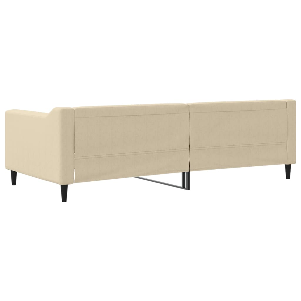 daybed 90x200 cm stof cremefarvet