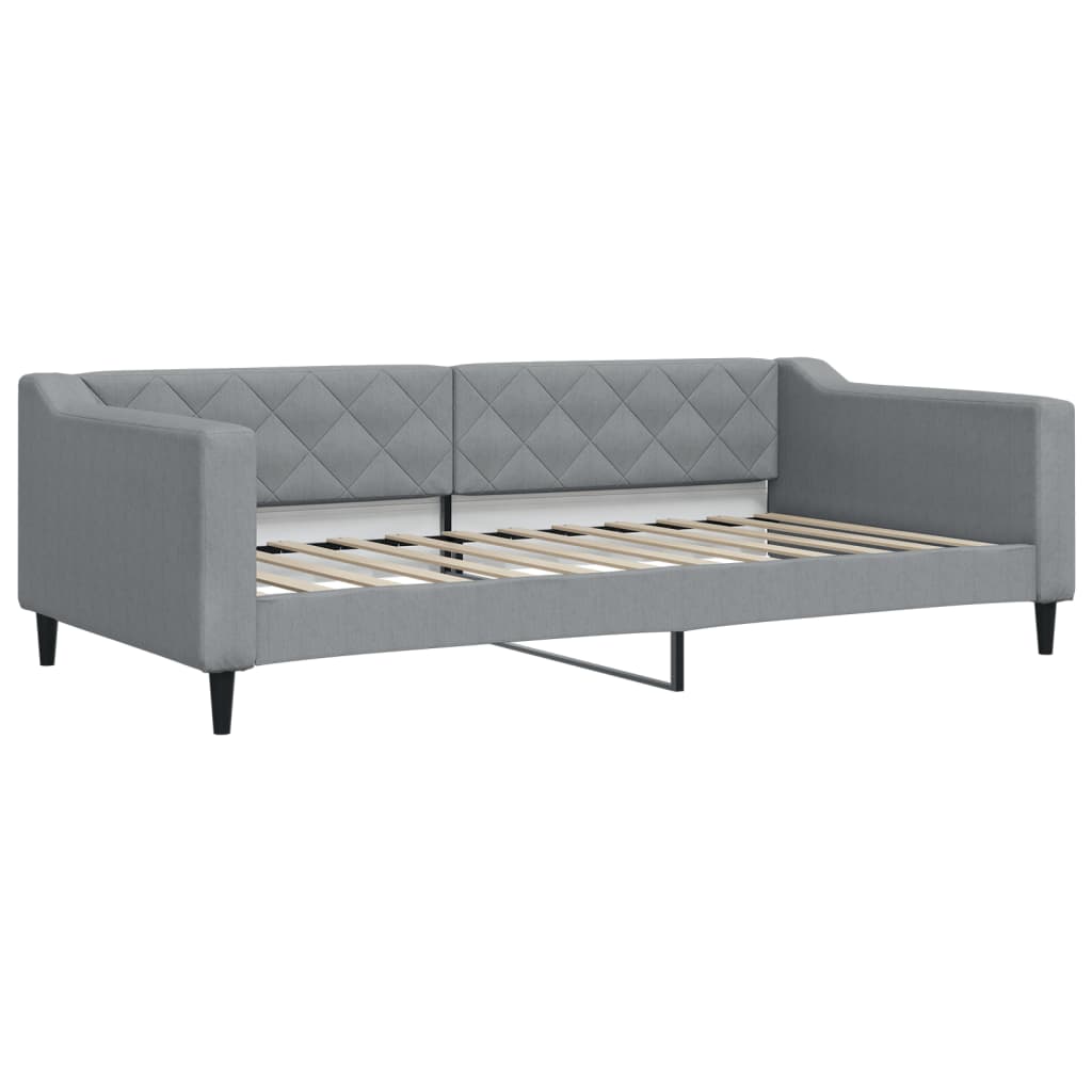 daybed 100x200 cm stof lysegrå