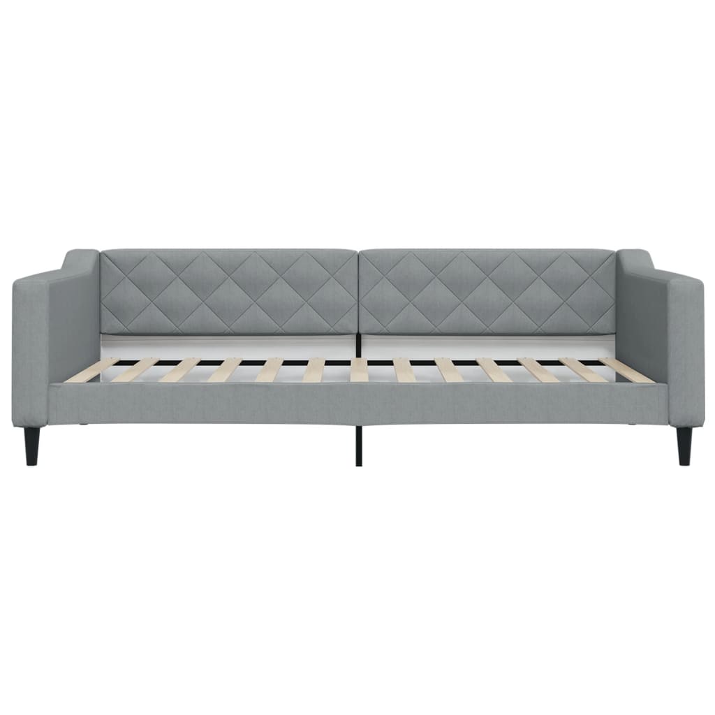 daybed 100x200 cm stof lysegrå