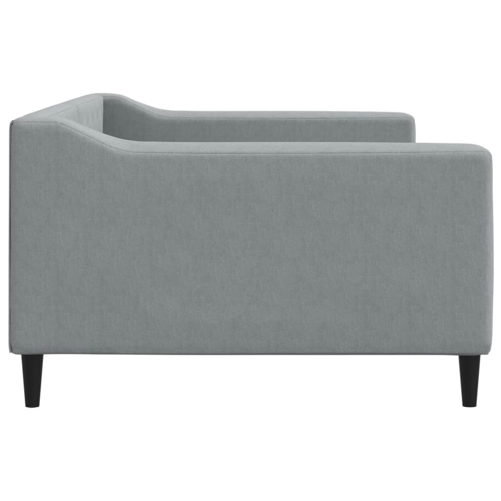 daybed 100x200 cm stof lysegrå