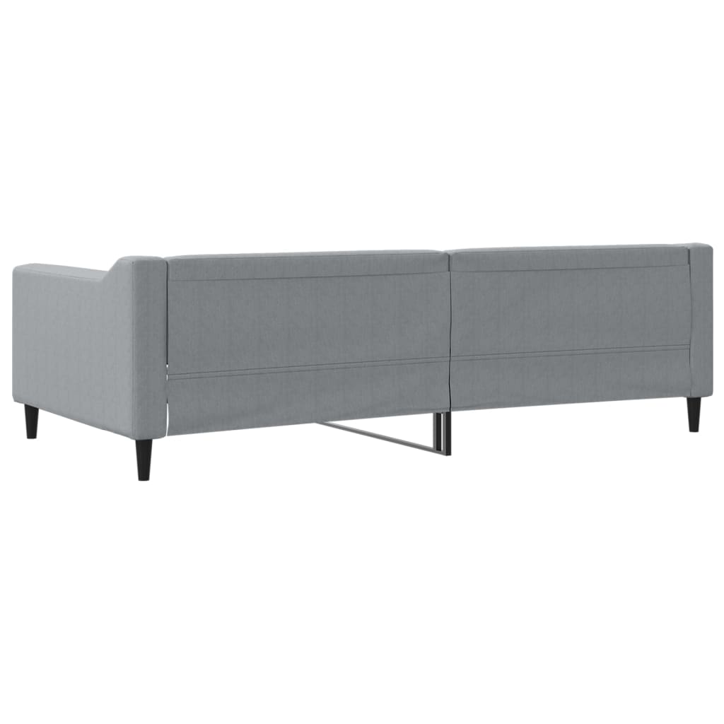 daybed 100x200 cm stof lysegrå