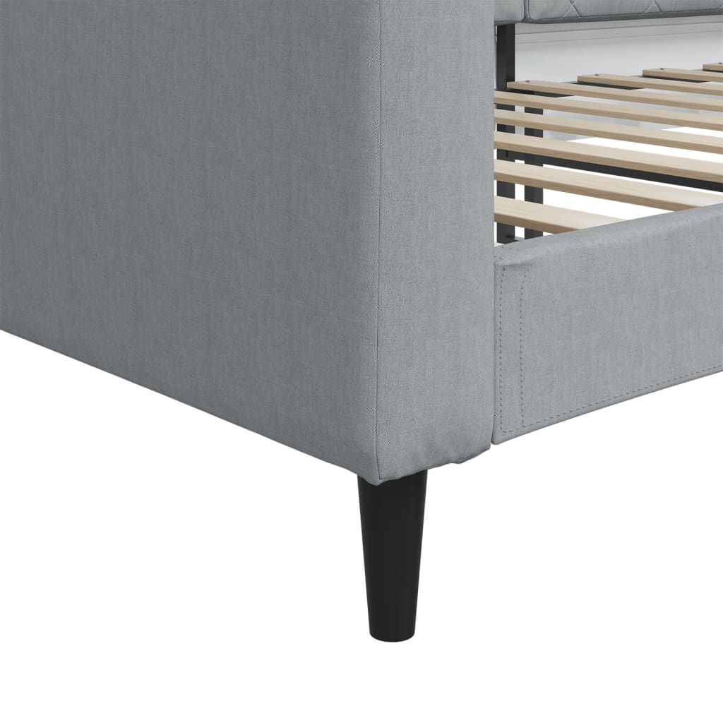 daybed 100x200 cm stof lysegrå