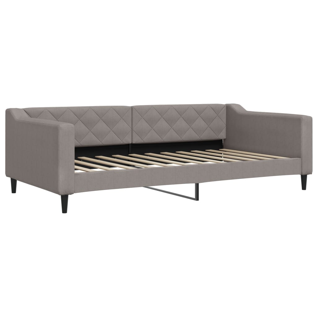 daybed 100x200 cm stof gråbrun