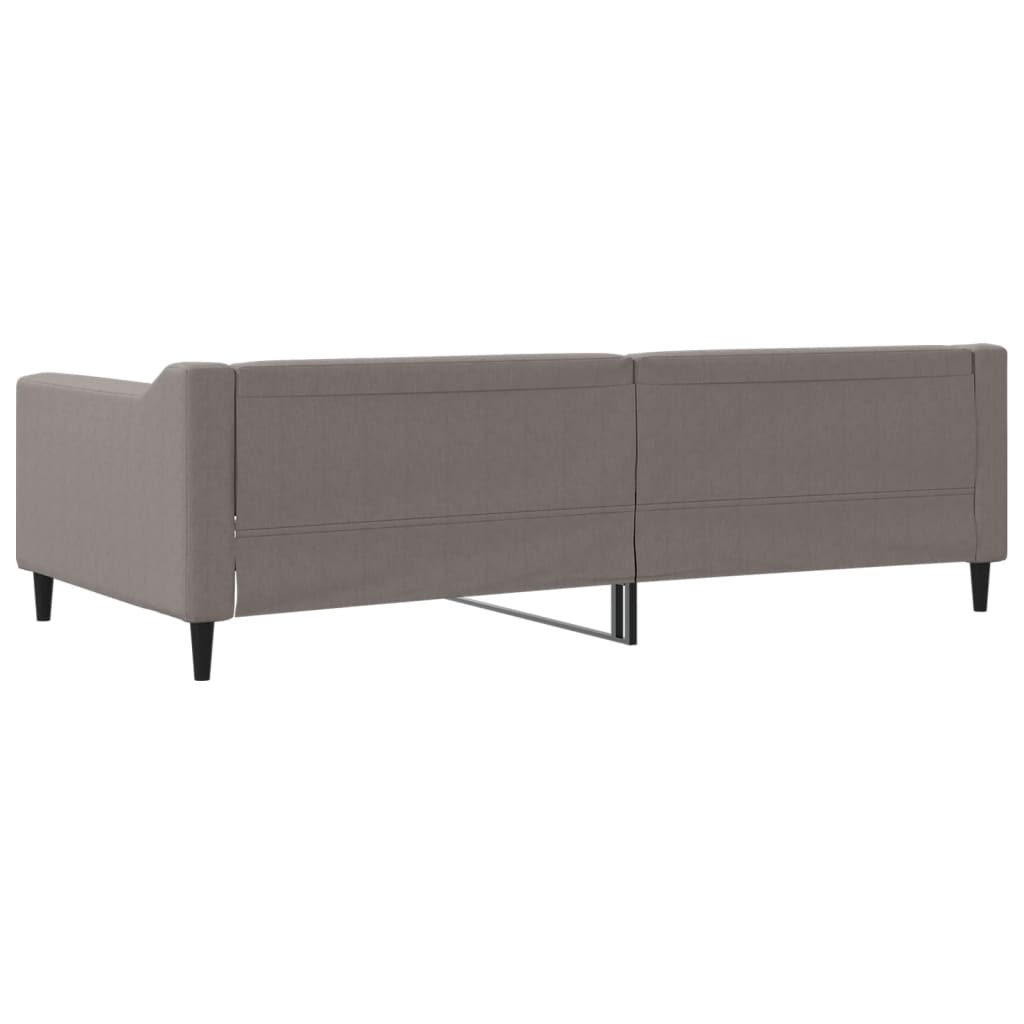 daybed 100x200 cm stof gråbrun