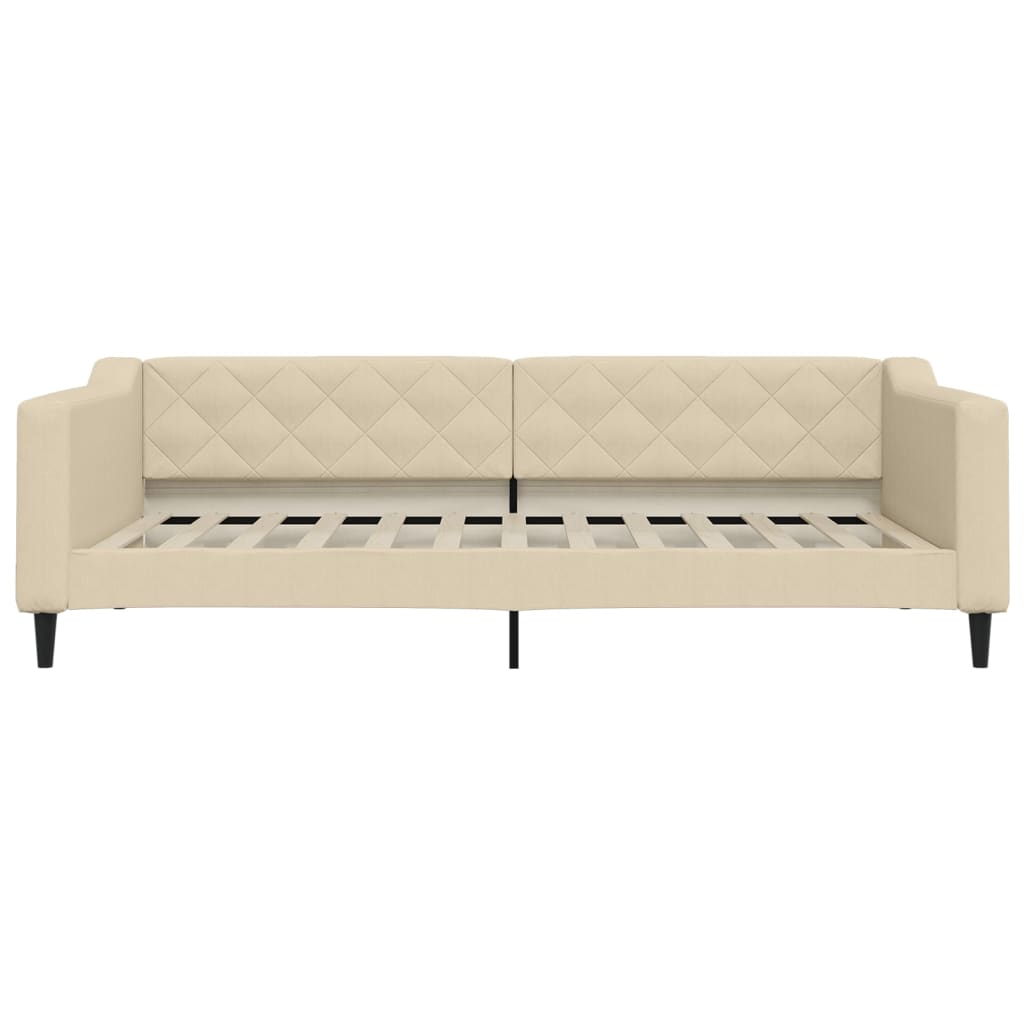 daybed 100x200 cm stof cremefarvet