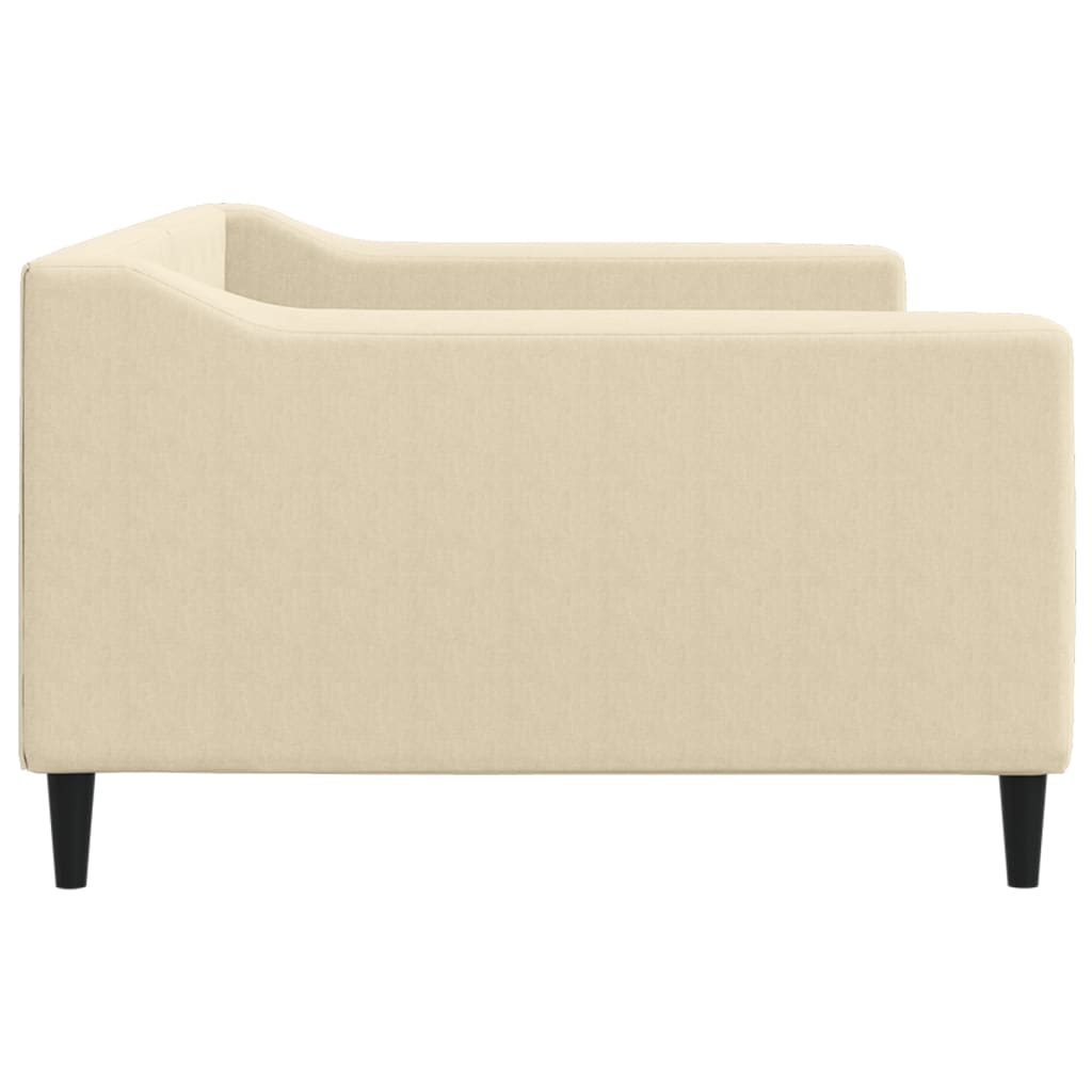 daybed 100x200 cm stof cremefarvet