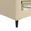 daybed 100x200 cm stof cremefarvet