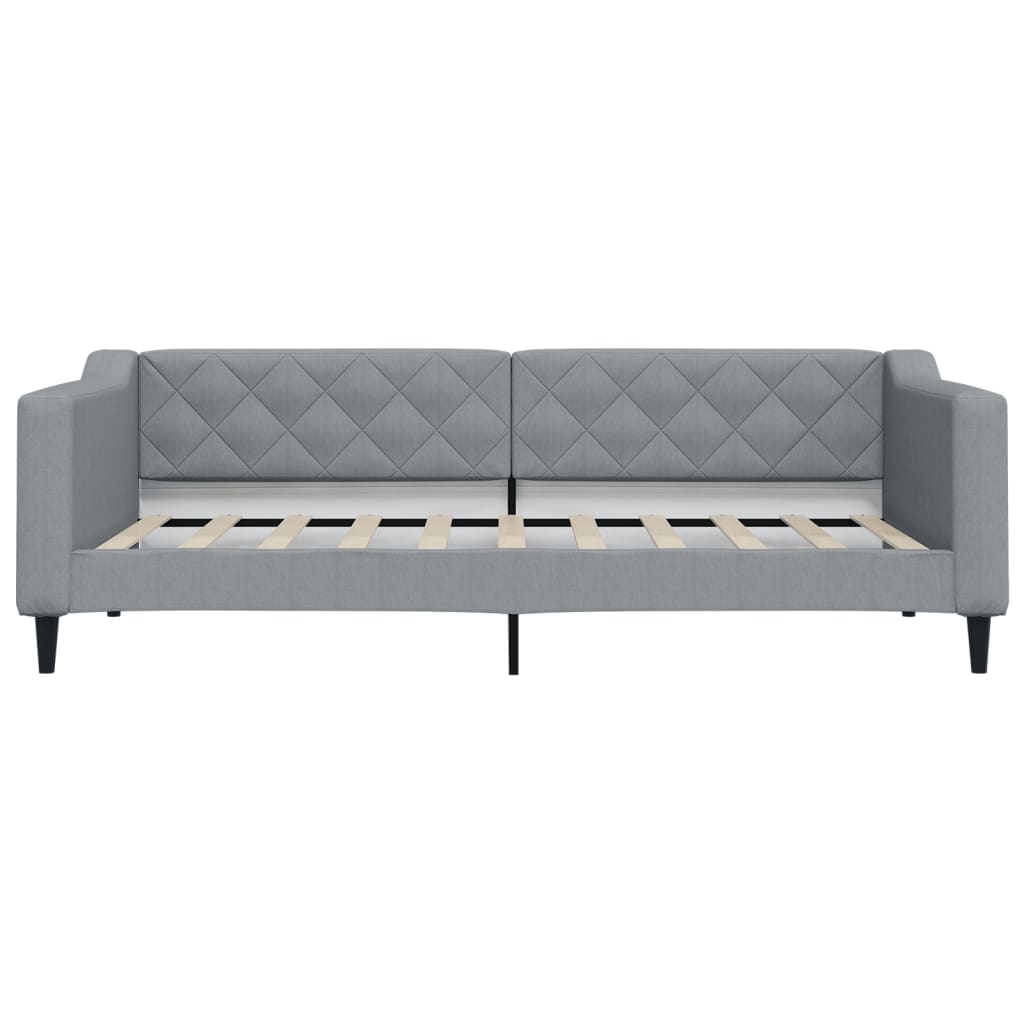 daybed 90x190 cm stof lysegrå