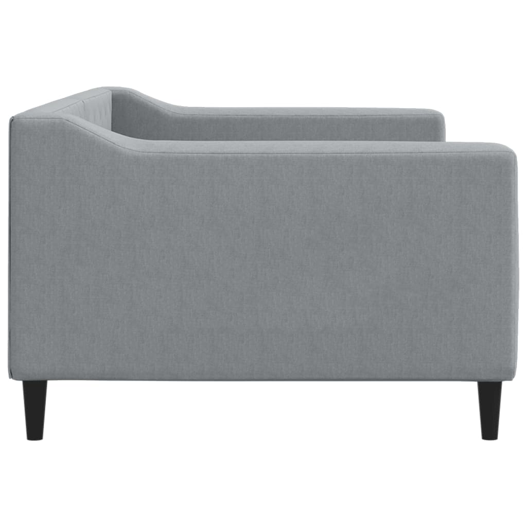 daybed 90x190 cm stof lysegrå