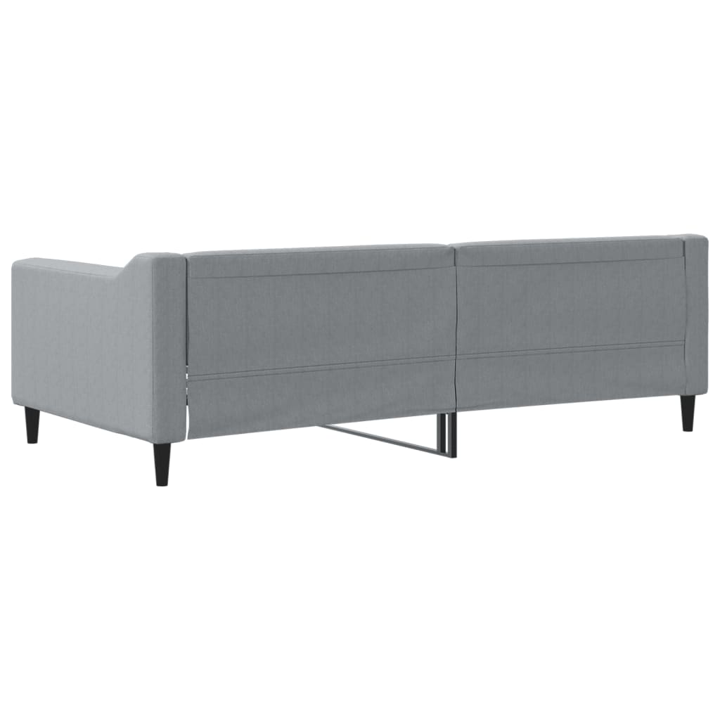 daybed 90x190 cm stof lysegrå