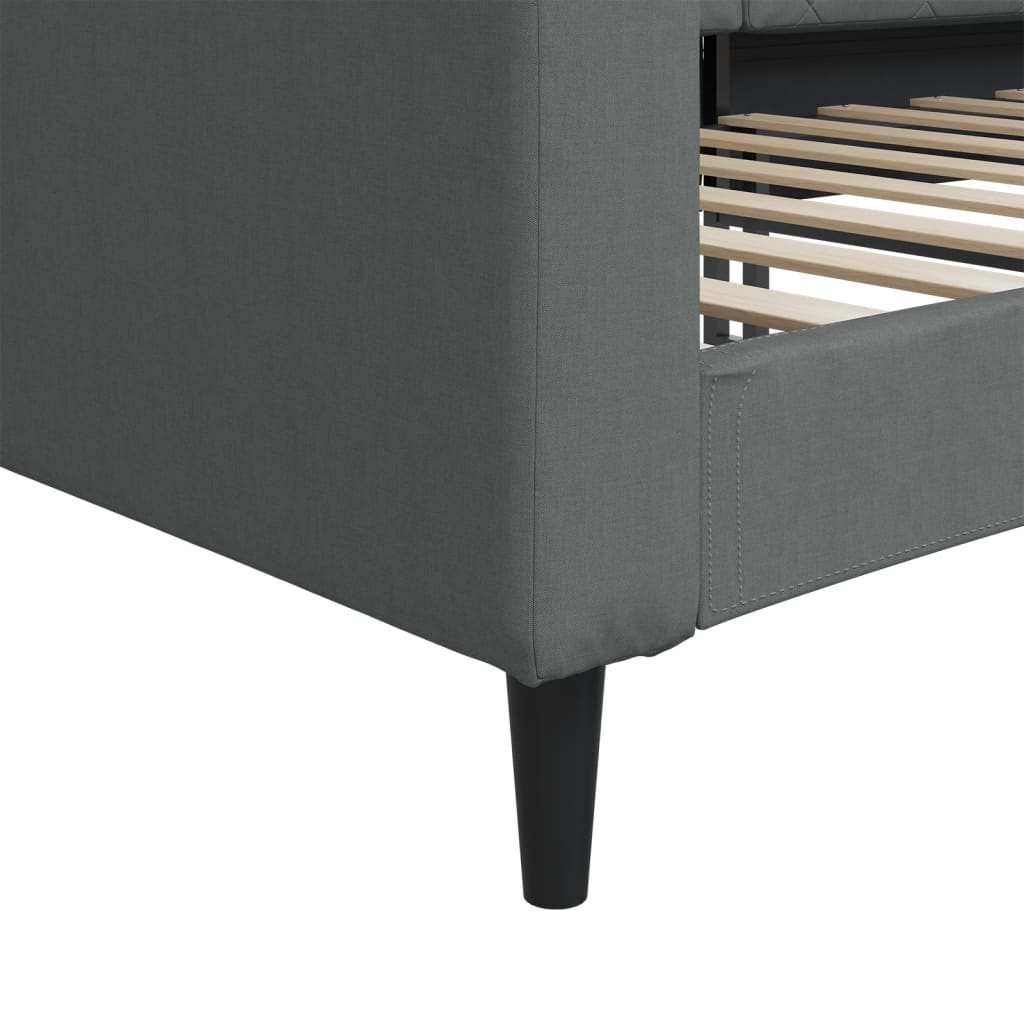 daybed 90x190 cm stof mørkegrå