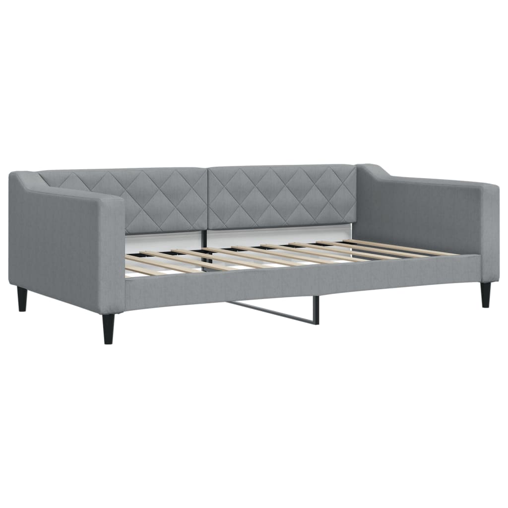 daybed 100x190 cm stof lysegrå