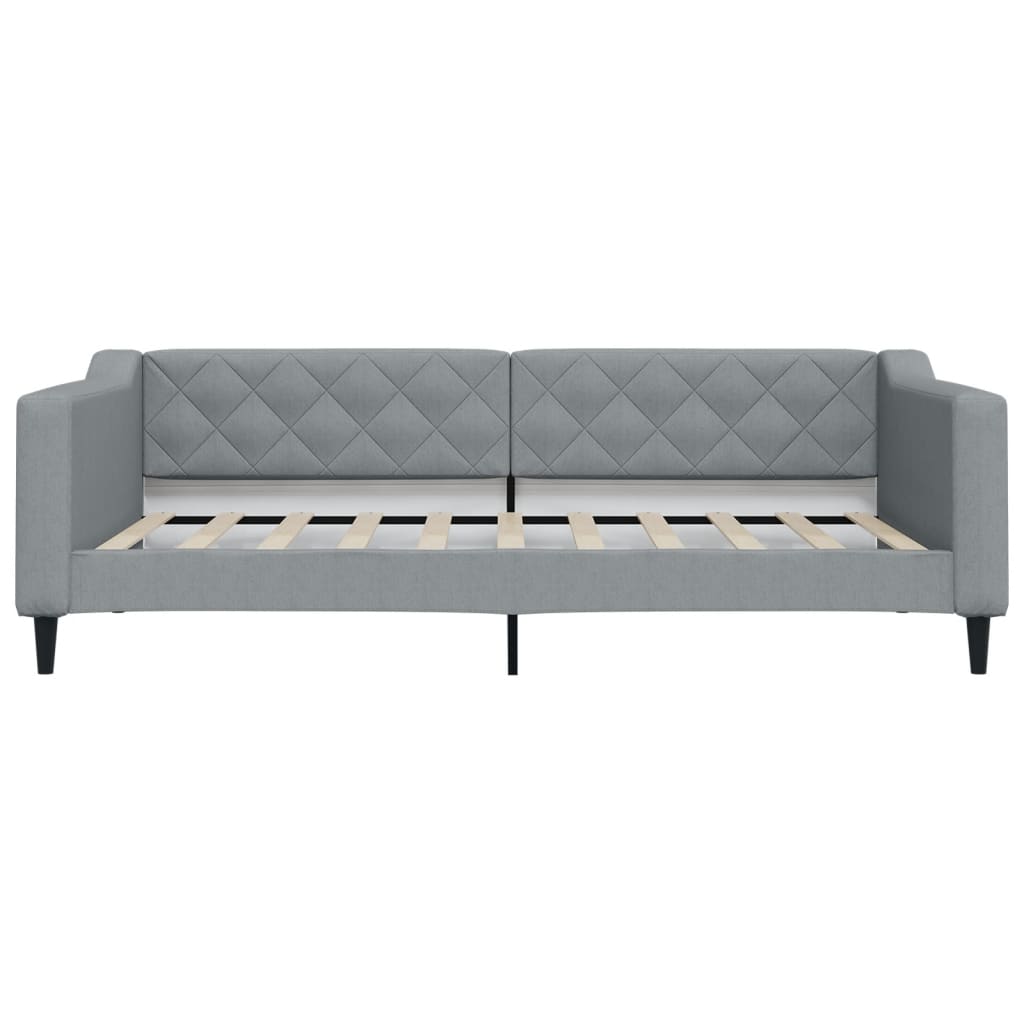 daybed 100x190 cm stof lysegrå