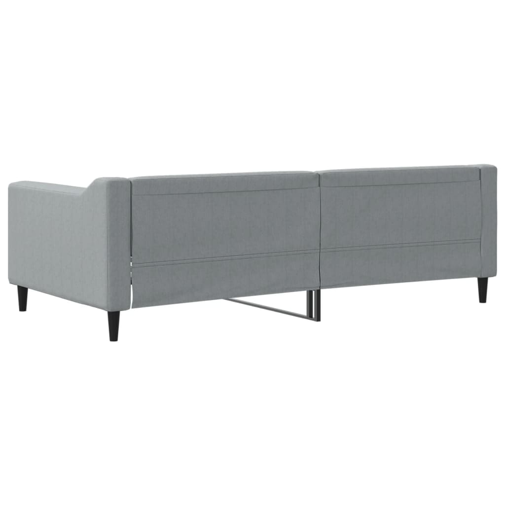daybed 100x190 cm stof lysegrå