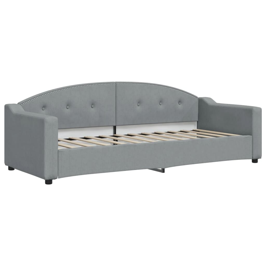 daybed 80x200 cm stof lysegrå