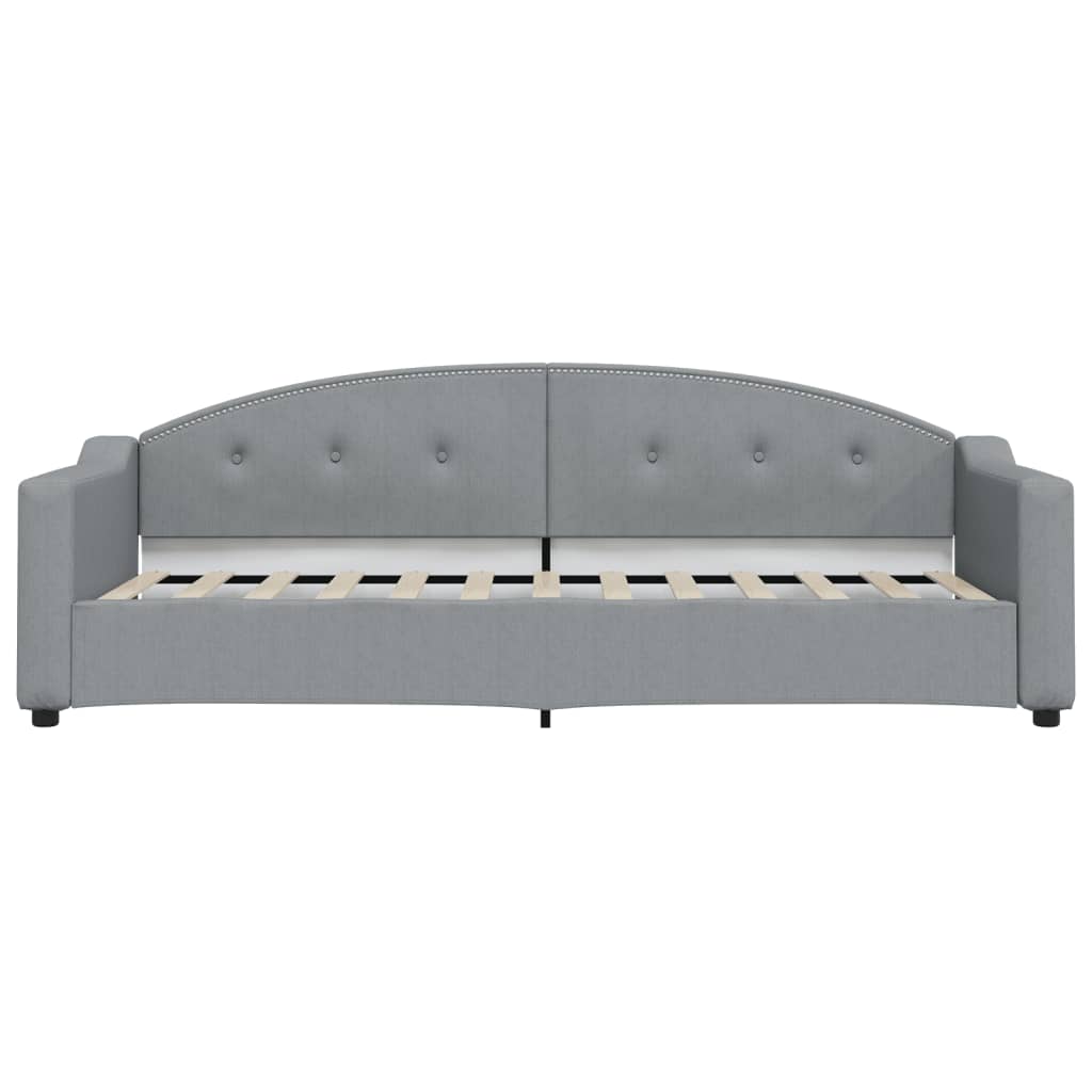 daybed 80x200 cm stof lysegrå
