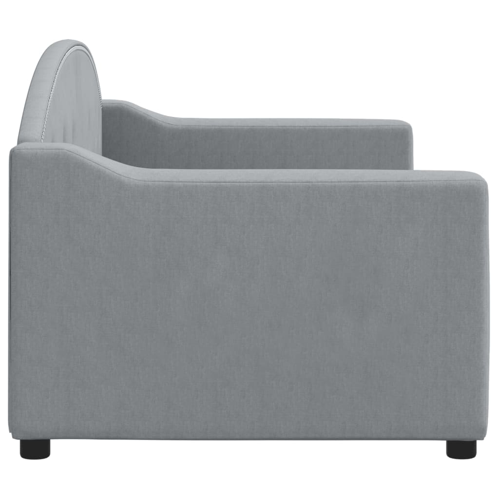 daybed 80x200 cm stof lysegrå