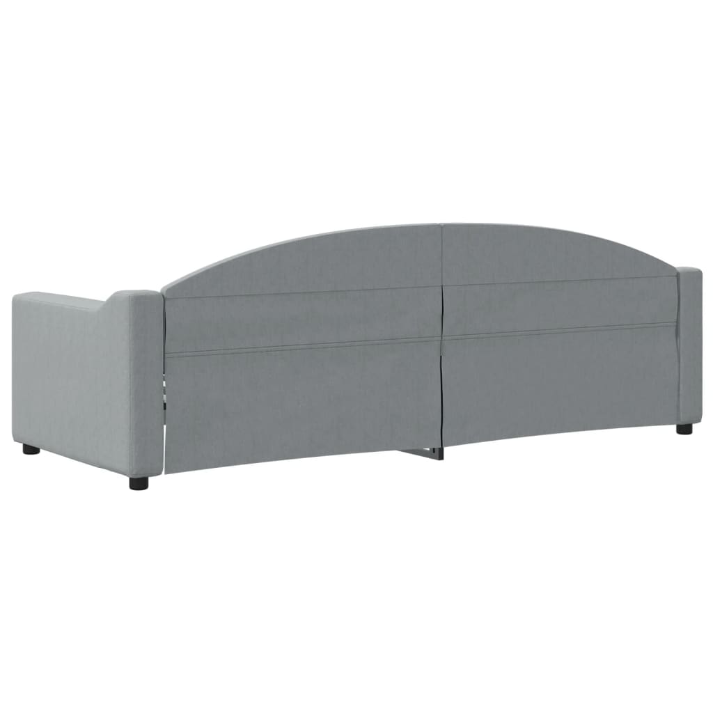 daybed 80x200 cm stof lysegrå