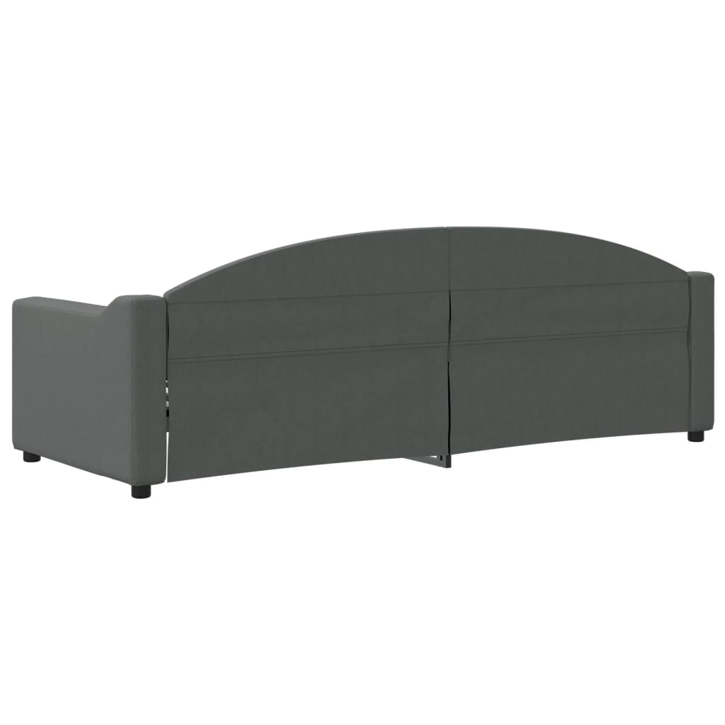 daybed 80x200 cm stof mørkegrå