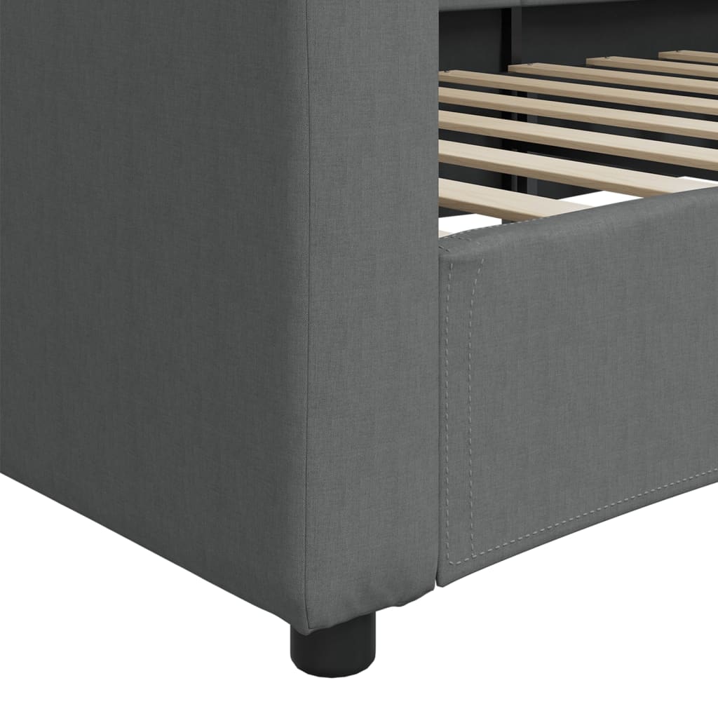 daybed 80x200 cm stof mørkegrå