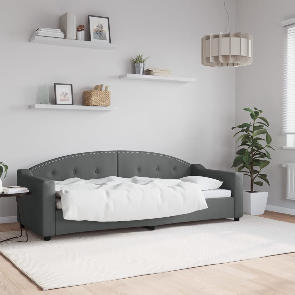 daybed 80x200 cm stof mørkegrå