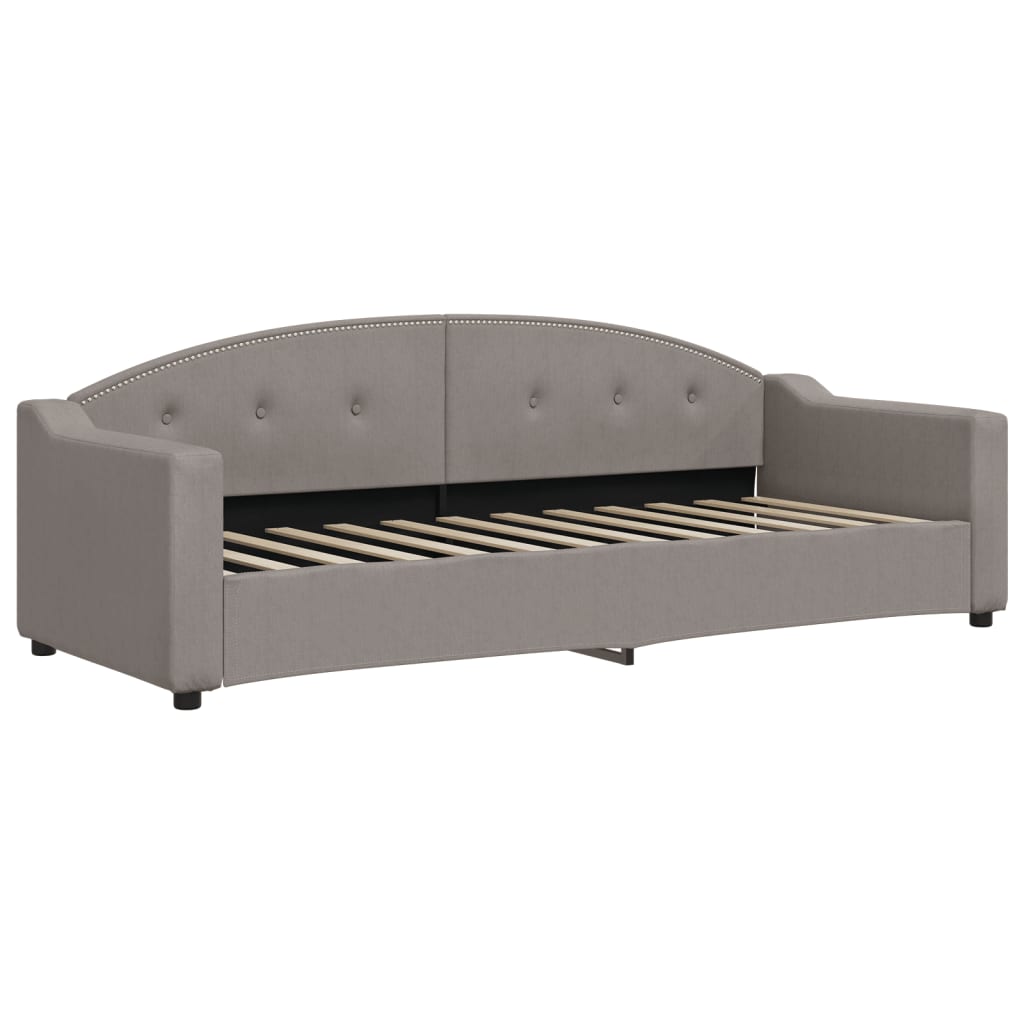 daybed 80x200 cm stof gråbrun