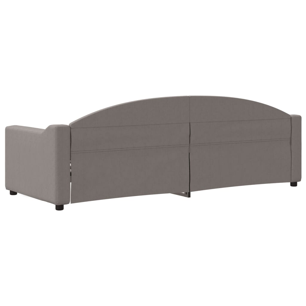 daybed 80x200 cm stof gråbrun