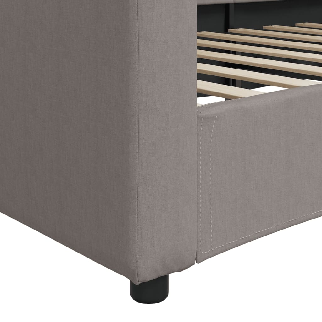 daybed 80x200 cm stof gråbrun