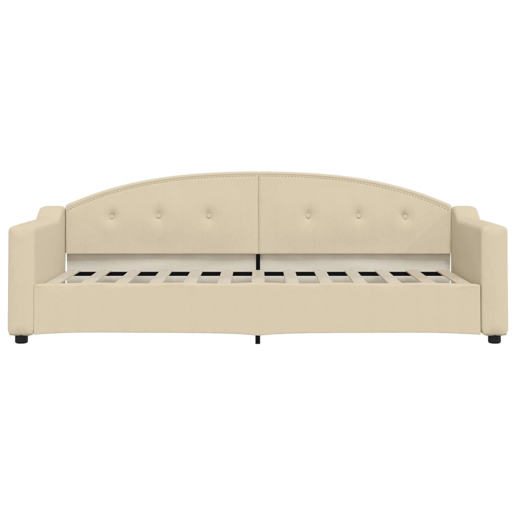 daybed 80x200 cm stof cremefarvet