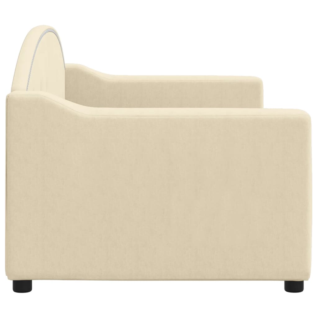 daybed 80x200 cm stof cremefarvet
