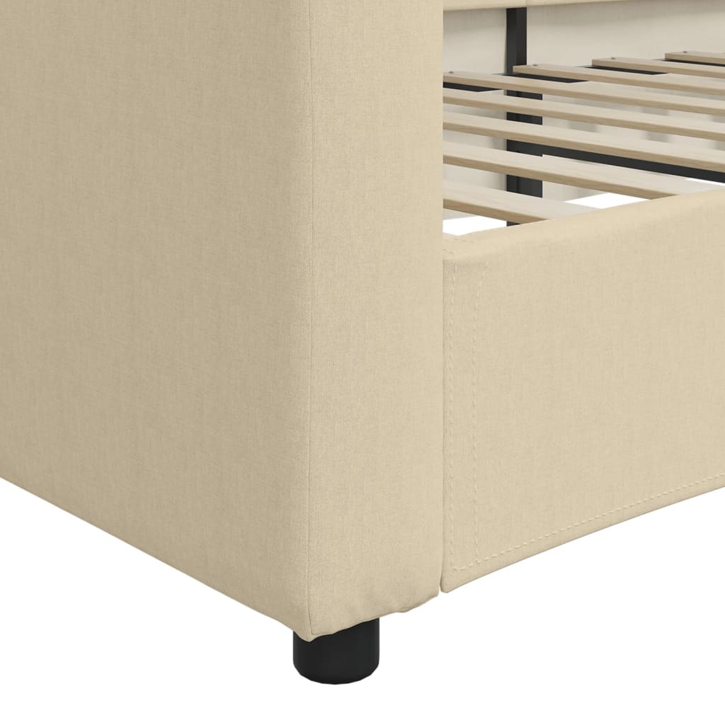 daybed 80x200 cm stof cremefarvet
