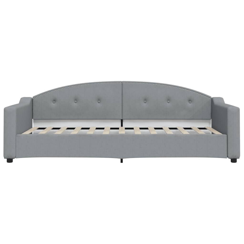 daybed 90x200 cm stof lysegrå