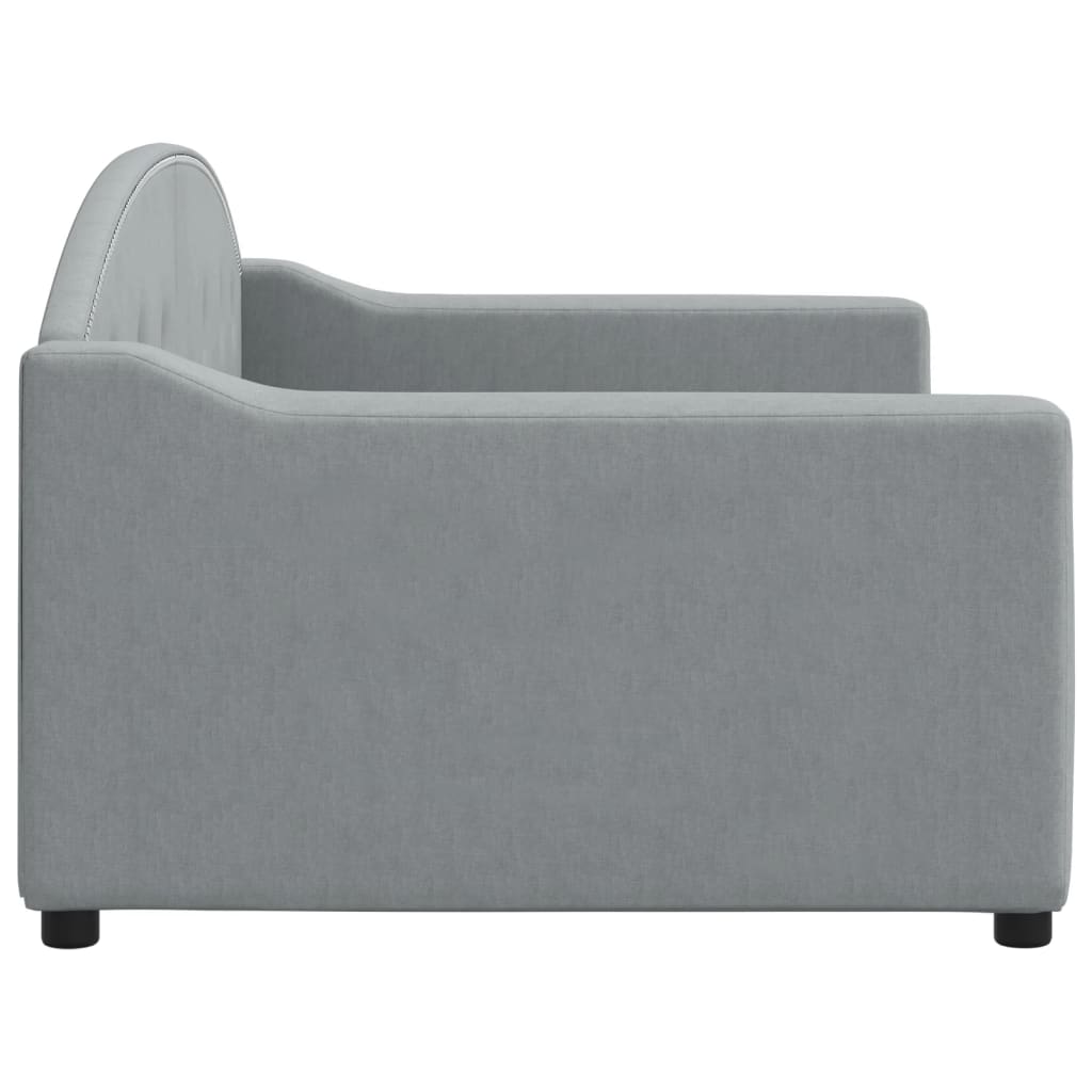daybed 90x200 cm stof lysegrå